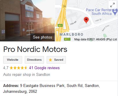 Pro Nordic Motors Google Business Listing